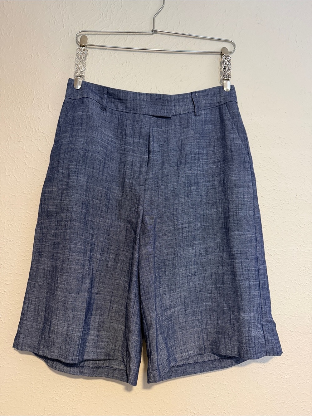 Linen-Blend Bermuda Shorts